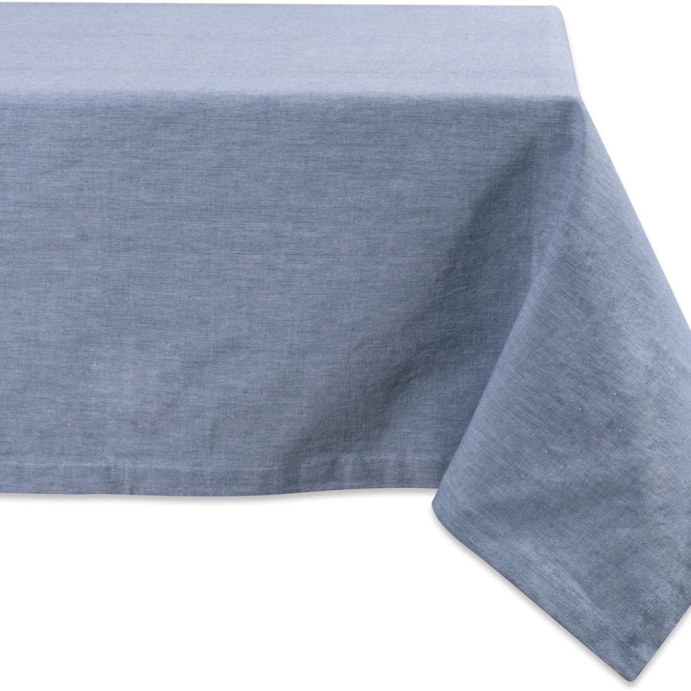Design Imports Chambray Tablecloth – Blue – 60" x 120" – NWT
